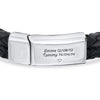 PolishedPlus Customized bracelet Engraved bangle for Men Stainless Steel leather bracelet for Dad Father's Day gift choice