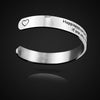 PolishedPlus Customized bracelet Happiness can be found Inspirational stainless steel bangle Letter personalized for Women gift