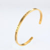 PolishedPlus Customized bracelet Happiness is a Journey,not a destiny Inspirational stainless steel bangle personalized gift