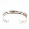 PolishedPlus Customized bracelet Mothers and daughters stainless steel bangle Thanksgiving Letter personalized for Mom gift