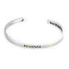 PolishedPlus Customized bracelet REVENGE IS SERVED IN COLD Inspirational stainless steel bangle Letter personalized gift