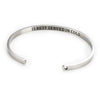 PolishedPlus Customized bracelet REVENGE IS SERVED IN COLD Inspirational stainless steel bangle Letter personalized gift