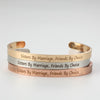 PolishedPlus Customized bracelet Sisters By marriage, Friends By Choice stainless steel bangle personalized for Women girl gift