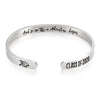 PolishedPlus Customized bracelet Titanium graduation gift engravable bangle Letter personalized for Women birthday girl gift