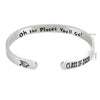 PolishedPlus Customized bracelet Titanium graduation gift engravable bangle Letter personalized for Women birthday girl gift