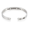 PolishedPlus Customized bracelet Titanium graduation gift engravable bangle Letter personalized for Women birthday girl gift