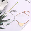 PolishedPlus Customized bracelet Titanium heart box chain engravable bangle jewelry personalized for Women girl gift