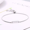 PolishedPlus Customized bracelet engravable Titanium Smooth Letter personalized custom adjustable for Women birthday girl gift
