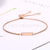 PolishedPlus Customized bracelet engravable Titanium Smooth Letter personalized custom adjustable for Women birthday girl gift