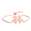 PolishedPlus Customized bracelet engravable Titanium Valentine's Day present for Lovers adjustable Bead For Women girl gift