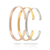 PolishedPlus Customized bracelet engravable stainless steel smooth bangle Letter personalized custom for Women birthday gift