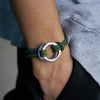 PolishedPlus Customized bracelet rope for men with engraved hoop Letter personalized custom for birthday gift