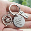 PolishedPlus Customized engravable 2022 Keychain and so the adventure begins Stainless Steel Letter personalized birthday gift