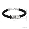 PolishedPlus Customized engravable bracelet Sterling silver bead bracelet Letter personalized custom for man birthday gift