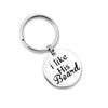 PolishedPlus Customized i like His Beard Keychain couple Love black humor stainless steel Letter personalized for Women gift