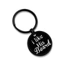 PolishedPlus Customized i like His Beard Keychain couple Love black humor stainless steel Letter personalized for Women gift