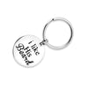 PolishedPlus Customized i like His Beard Keychain couple Love black humor stainless steel Letter personalized for Women gift