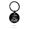 PolishedPlus Customized i like her butt Keychain couple Love black humor stainless steel Letter personalized for Women gift