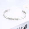 PolishedPlus Customized infinite love stainless steel bangle hollow Letter bracelet Mother's Day Girl Lover for Women Gift