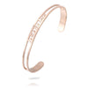 PolishedPlus Customized infinite love stainless steel bangle hollow Letter bracelet Mother's Day Girl Lover for Women Gift