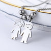 PolishedPlus Customized necklace Valentine's Day gift titanium steel couple boy girl beads personalized for Women girl gift