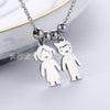PolishedPlus Customized necklace Valentine's Day gift titanium steel couple boy girl beads personalized for Women girl gift