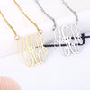 PolishedPlus Customized necklace letter A Baroque style Clavicle Chain simple hollow stainless steel for Women birthday gift