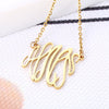 PolishedPlus Customized necklace letter N Baroque style Clavicle Chain simple hollow stainless steel for Women birthday gift
