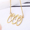 PolishedPlus Customized necklace letter O Baroque style Clavicle Chain simple hollow stainless steel for Women birthday gift