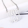 PolishedPlus Customized necklace letter P Baroque style Clavicle Chain simple hollow stainless steel for Women birthday gift
