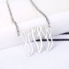 PolishedPlus Customized necklace letter V Baroque style Clavicle Chain simple hollow stainless steel for Women birthday gift