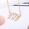 PolishedPlus Customized necklace letter V Baroque style Clavicle Chain simple hollow stainless steel for Women birthday gift