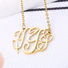 PolishedPlus Customized necklace letter Y Baroque style Clavicle Chain simple hollow stainless steel for Women birthday gift