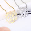PolishedPlus Customized necklace letter Y Baroque style Clavicle Chain simple hollow stainless steel for Women birthday gift