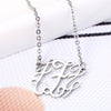 PolishedPlus Customized necklace letter Z Baroque style Clavicle Chain simple hollow stainless steel for Women birthday gift
