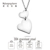 PolishedPlus Customized necklace stainless steel heart necklace personalized custom for Women birthday girl gift
