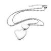 PolishedPlus Customized necklace stainless steel heart necklace personalized custom for Women birthday girl gift
