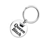 PolishedPlus Customized queen her king Keychain couple Love black humor stainless steel Letter personalized for Women gift