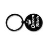 PolishedPlus Customized queen her king Keychain couple Love black humor stainless steel Letter personalized for Women gift