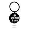 PolishedPlus Customized queen her king Keychain couple Love black humor stainless steel Letter personalized for Women gift