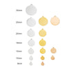 PolishedPlus DIY Accessories Round Circle Tag 20pcs/lot Customized Necklace Bracelet Charms Metal Pendant Engraved Logo Word