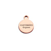 PolishedPlus DIY Accessories Round Circle Tag 20pcs/lot Customized Necklace Bracelet Charms Metal Pendant Engraved Logo Word