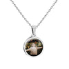 PolishedPlus DIY Double-Sided Photo Custom Picture Necklace Personalized Customized Glass Cabochon Family Lovers Jewelry Gifts