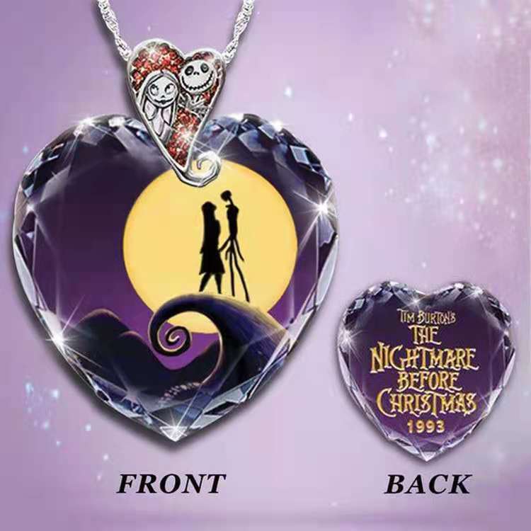 PolishedPlus Exquisite Crystal Heart Love Pendant Choker Little Devil Women Necklace Halloween Jewelry