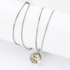 PolishedPlus Jewelry Women Multi-Layer Round Piece Pendant Metal YOU ME forever Lover Necklace Gift