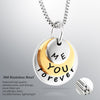 PolishedPlus Jewelry Women Multi-Layer Round Piece Pendant Metal YOU ME forever Lover Necklace Gift