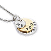 PolishedPlus Jewelry Women Multi-Layer Round Piece Pendant Metal YOU ME forever Lover Necklace Gift