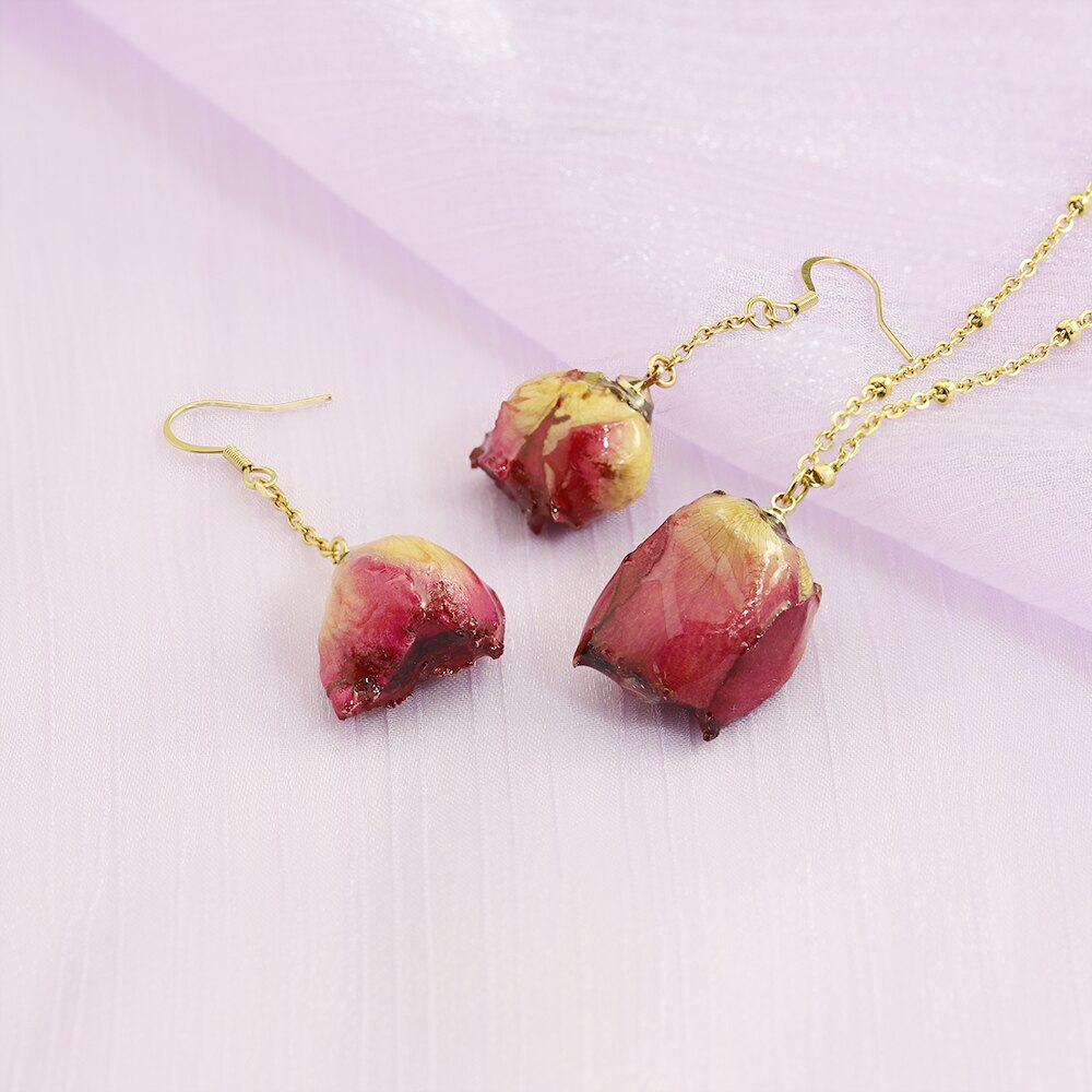 PolishedPlus Natural Real Dried Flowers Rose Flower For DIY Art Craft Epoxy Resin Making Jewellery Earrings Necklace