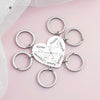 PolishedPlus Heart Shape Splicing Pendant Puzzle Necklace Keychain Keyring Custom Family Friends Names Men Women Jewelry Gifts