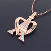PolishedPlus Personalized Custom Name Pendants Crystal Paris Eiffel Tower Lovers Necklace Women Men Lover Christmas Gift Jewelry